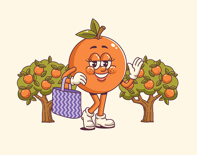 Vintage Cartoon Orange Mascot branding cartoon cartoon logo chararter design cute character design graphic design illustration logo mascot logo orange cartoon retro cartoon retro design retro illustration retro logo ui vector vintage cartoon vintage design vintage logo