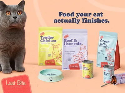 Last Bite — Cat food that ends waste branding design graphic design illustration logo package packagedesign print printdesign