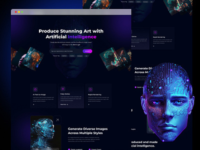 Artificial Intelligence UI Design agency ai business clean creative design graphic design illustration marketing ui