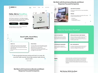 Landing Page. Affiliate Marketing Company. branding design graphic design home page illustration interface landing page ui web webdesign