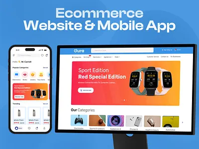 E-Commerce Website & App UI — Modern Shopping Experience Design modern shopping app