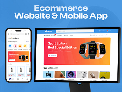 E-Commerce Website & App UI — Modern Shopping Experience Design modern shopping app