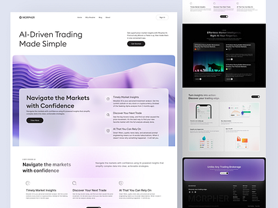 AI Trading Landing Page ai ai crypto trading ai trading bitcoin blockchain crypto crypto trading cryptocurrency exchange finance fintech forex landing page landingpage trading trading ui ui design ux design web design web3