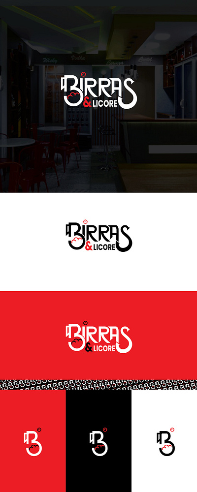 Birras & Licores branding design graphic design illustrator logo