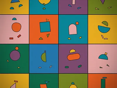 Some abstract walk-cycle animations 2d animation character design geometric illustration minimal motion motion graphics walkcycle