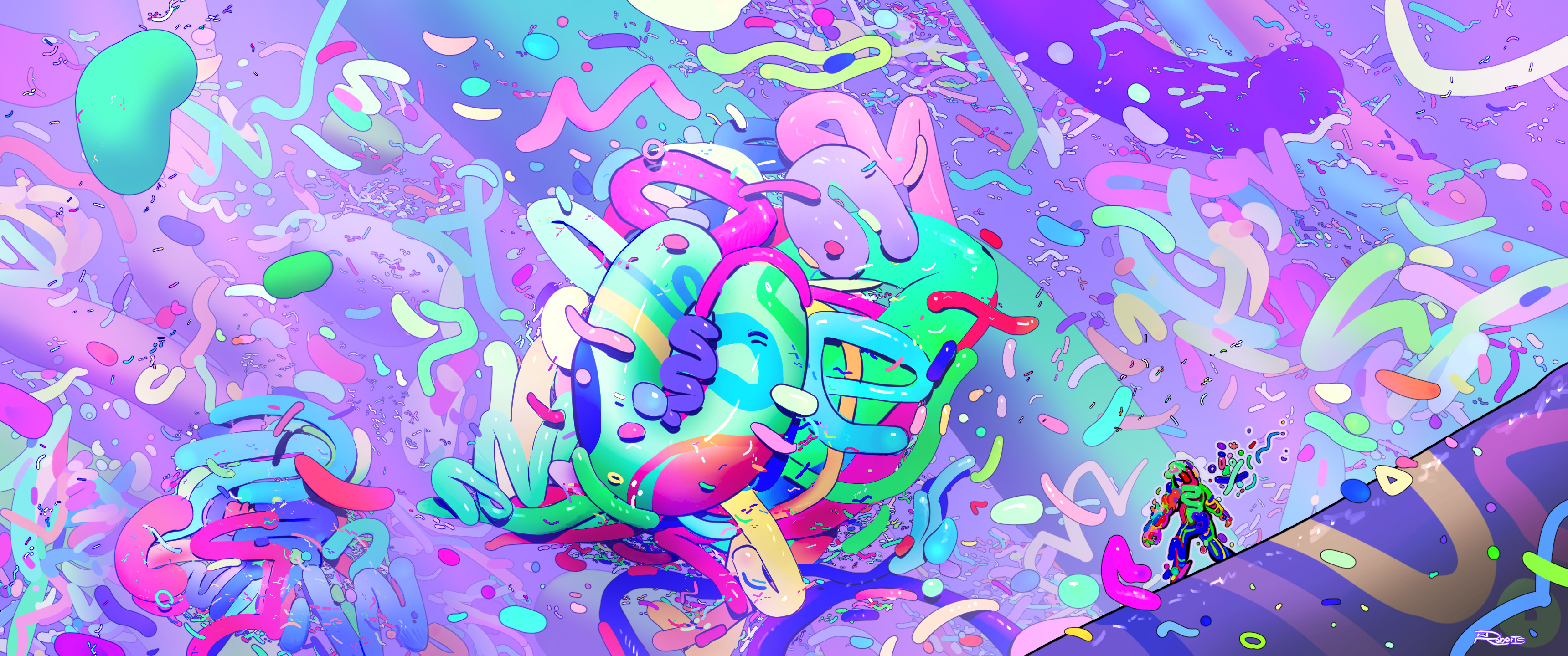 Exploring an Ethereal Cluster celestial clip studio paint colorful comic comic art concept art cosmic digital art illustration sci fi art science fiction weird world building