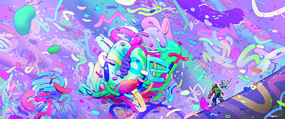 Exploring an Ethereal Cluster celestial clip studio paint colorful comic comic art concept art cosmic digital art illustration sci fi art science fiction weird world building