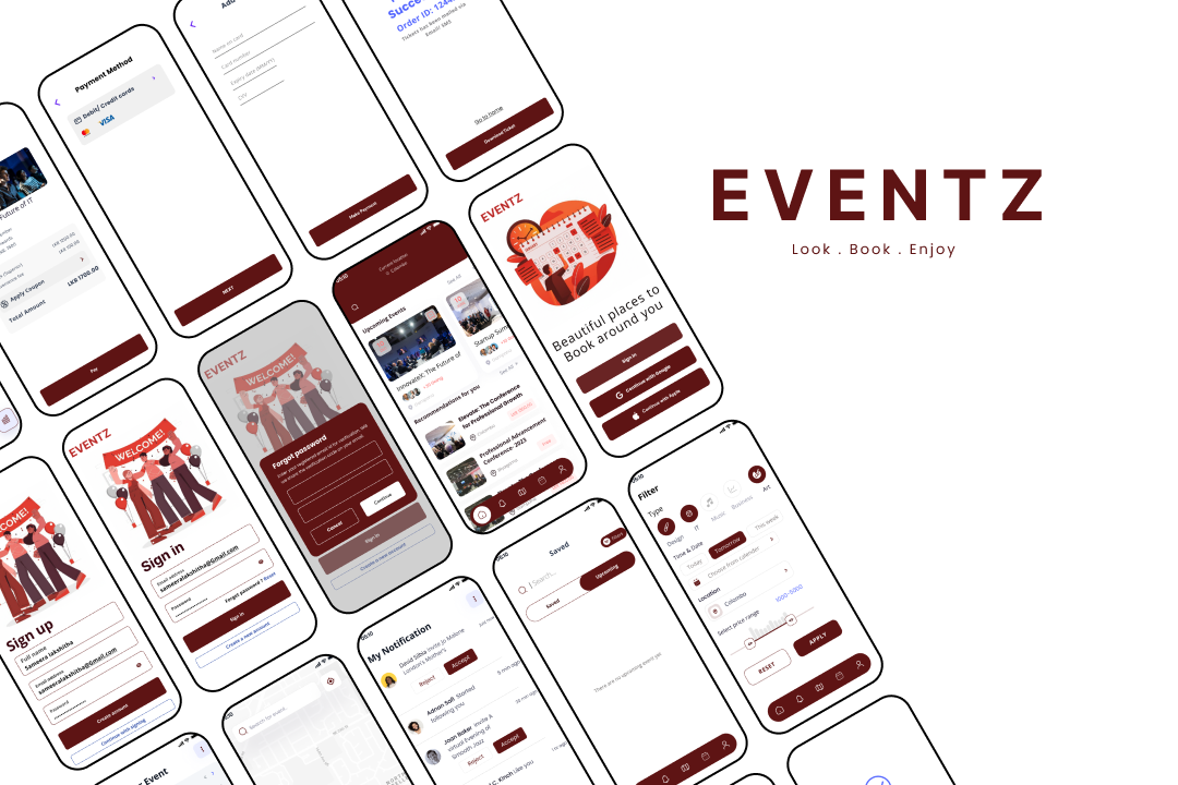 Event management app design | UI/UX event event management figma graphic design ui uiux web design