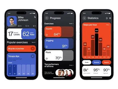 Sport Mobile App Design Concept animation app concept design graphic design ios ui ux