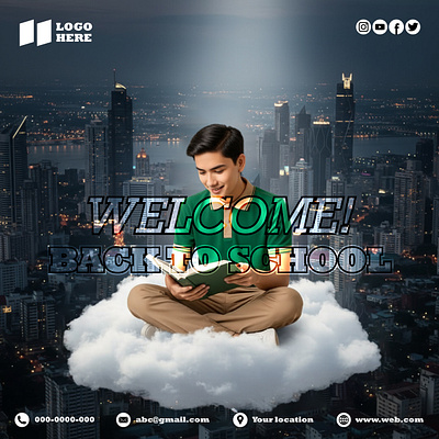 Back To College (Post) design graphic design illustration illustrator poster