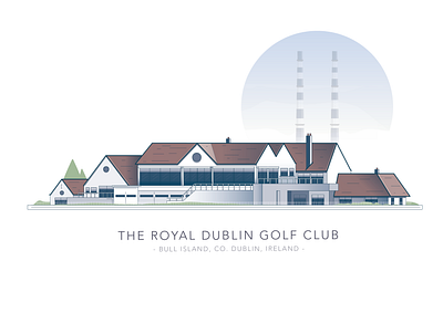The Royal Dublin Golf Club building clubhouse design golf house illustration sport