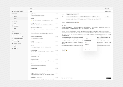 Inbox UI design ui ui design ux ux design