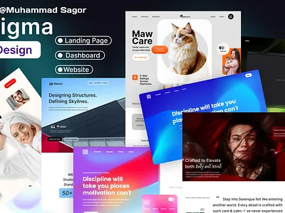 Website UI Templet l Mockup clean design creative agency creative web digital agency figma design homepage design landing page minimal design modern website portfolio website responsive design ui design uiux inspiration user interface ux design web app design web interface web template website design website ui