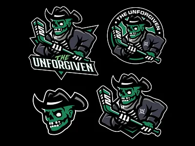 Zombie Mascot Logo Pack branding design esport esportlogo gaming graphic design hockey hockey logo illustration logo logo pack mascot mascot logo nfl nfl logo sports sports logo zombie zombie logo zombies
