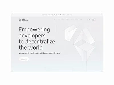 Nomic Foundation – Web Design branding ui