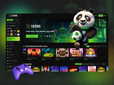 UX/UI Web Design for Crypto Casino Games 🎰 777 betting casino casino dashboard crypto casino design for casino gambling gaming mascot online casino play2earn roulette slots slots machine telegram mini app web design for casino web3