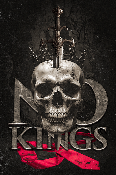 NO KINGS! 1776 america constitution democracy freedom king maga no kings red republicans rock skull stone sword tie trump united states