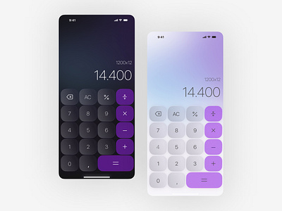 Daily UI #04 — Calculator App ui