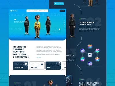 🕹 Gamified Launchpad — Avatar, Quests, Marketplace 3d avatar avatar blockchain crypto crypto game earn money game dashboard gamified platfrom launchpad design marketplace nft play2earn quests start up token token game web3 web3 platform