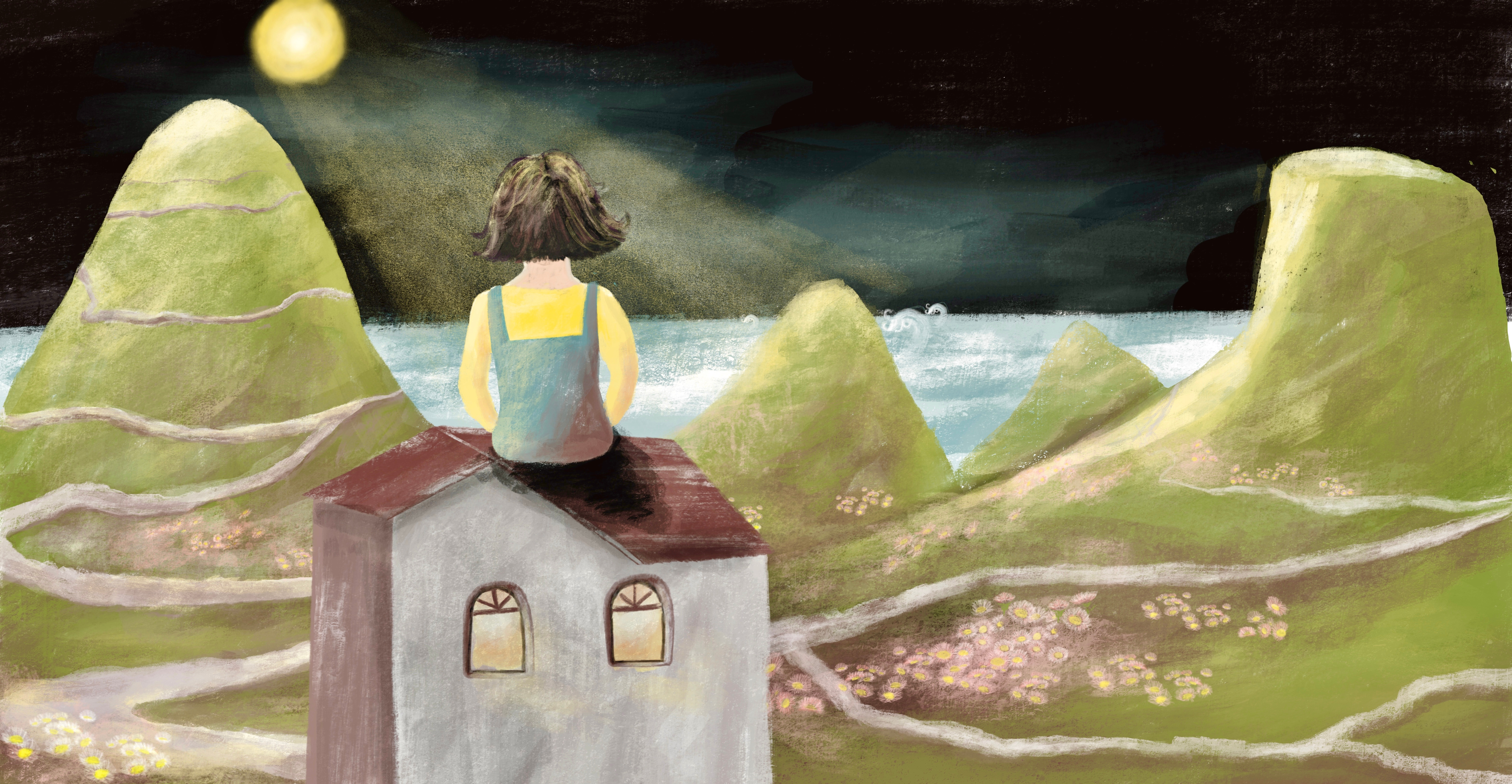 Facing the Ocean illustration