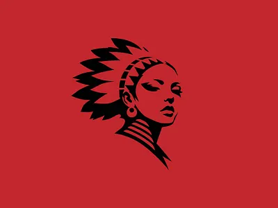 American american beauty branding design feathers girl graphic design icon illustration indian logo logo design minimalist native premium shaman vector woman