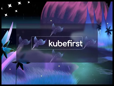 Brand identity, mascot and illustrations for Kubefirst 3d 3d illustration 3d mascot brand identity branding cloud branding futuristic logo logo design mascot mascot design ray logo star logo swag swag design tech product branding visual identity