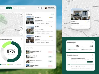 Livinest - Real Estate Dashboard chart dashboard design figma framer house property property dashboard property management real estate real estate agency real estate business real estate dashboard saas sales dashboard schedule ui web design website