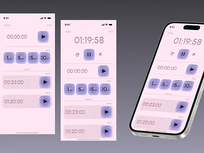 Countdown Timer \ Daily UI 014 brandung concept conseptualdesign countdowntimer daily ui dailyui dailyuicghallenge graphicdesign lightcolors pinkandpurple prototype summercolor timer userexperience userinteraction