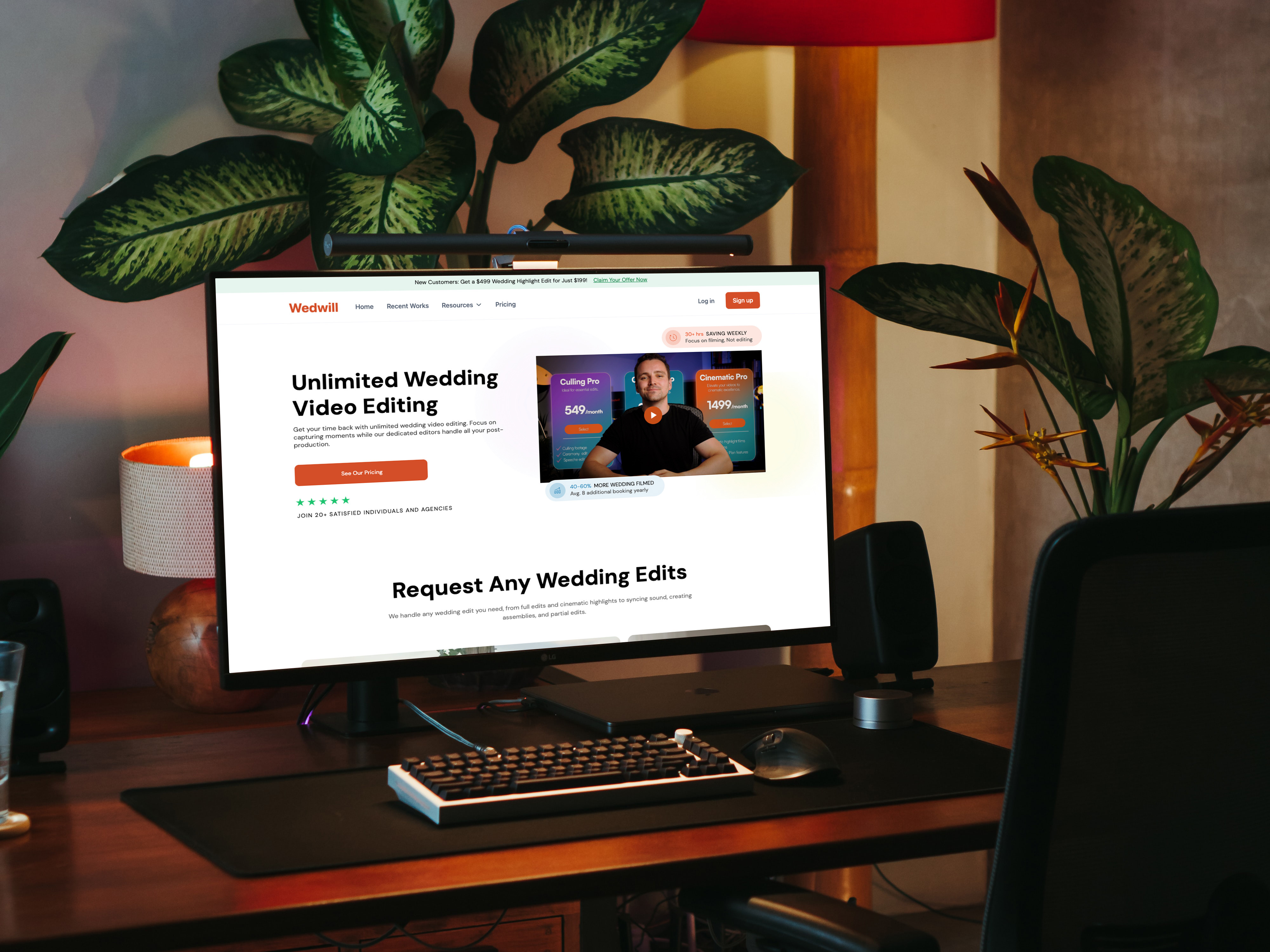 Creative Wedding Video Editing Agency Website in Webflow agency website branding figma graphic design hero section landing page design logo design seo optimize studio website ui design uiux video editing company webflow webflow development website design website redesign wedding wedding video editing