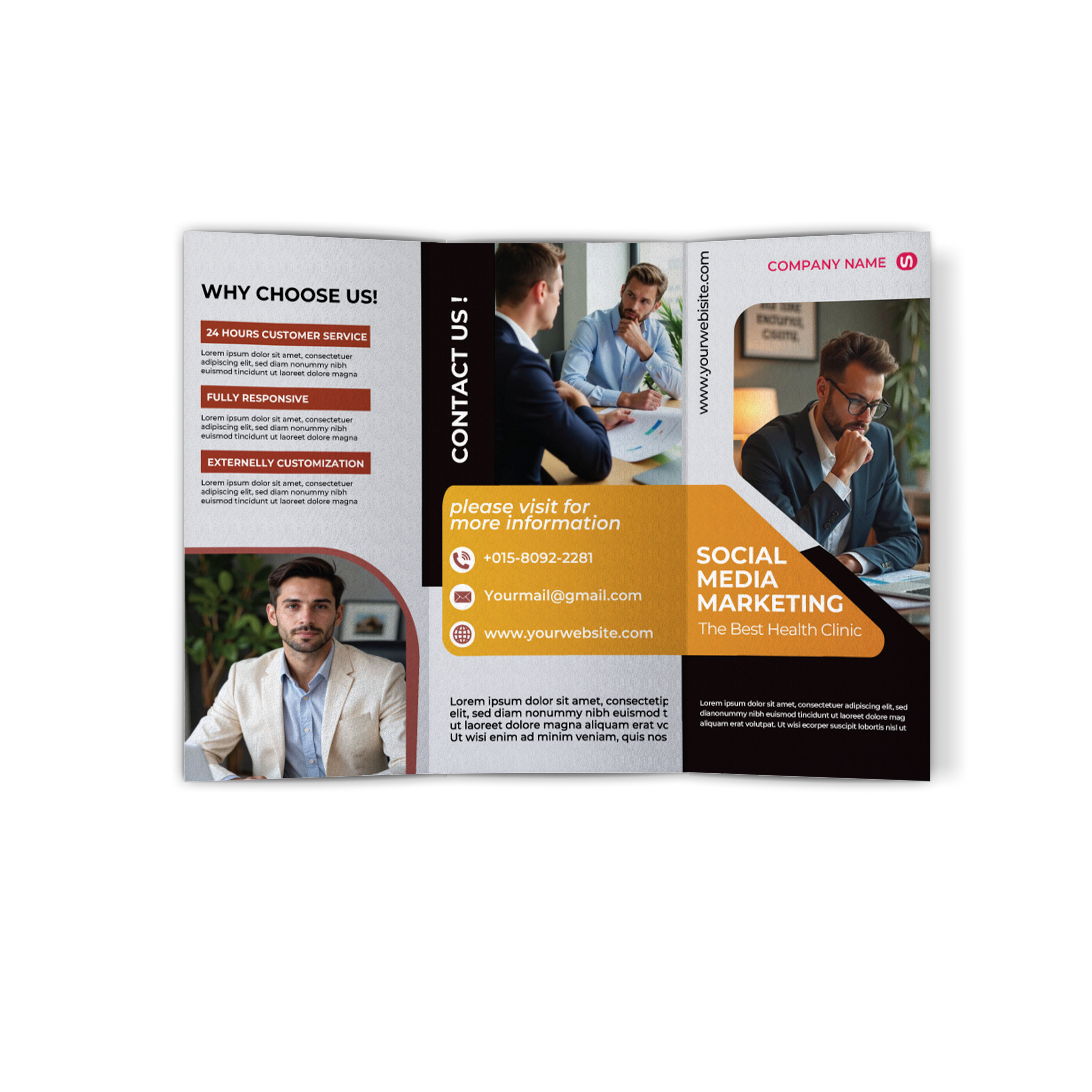 Example of Custom Tri Fold Corporate Brochure Design