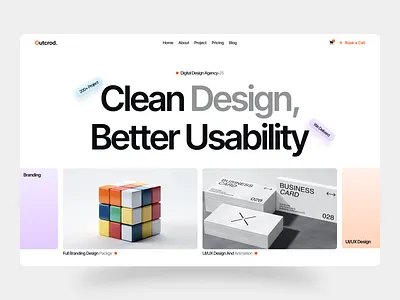 Outcrod - Agency Website agency agency website design hr rumen landing page landing page design minimal minimal design portfolio portfolio website ui web web design website website design