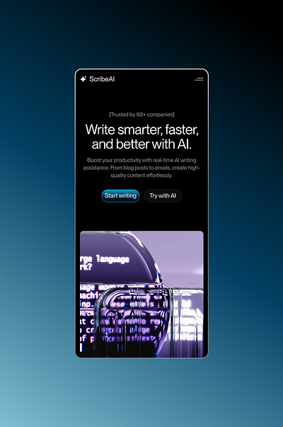 ScribeAI — AI Writing Assistant design figma mobile design typography user interface uxui