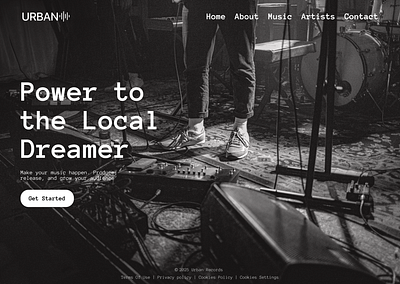 Music Studio - Landing page branding ui ux web design