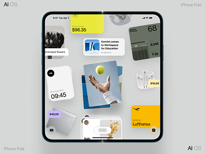 AI OS dashboard data design homepage interface ios iphone mobile social