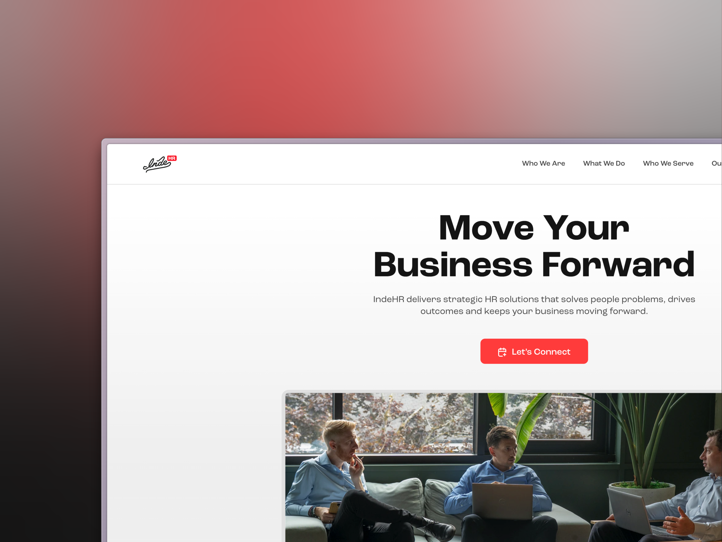 IndeHR Landing Page custom design figma ui ux web design website design wordpress