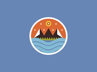 Starry Mountain Illustration - Human Nature Designs adventure badge brand identity graphic design illustration mountain mountain badge mountain illustration mountain lover outdoor outdoor brand outdoor branding outdoor logo vector