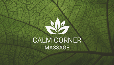 Business Card for a massage studio branding business card design graphic design