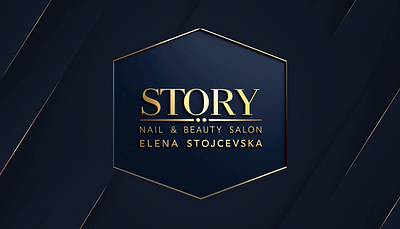 Business Card for Story Nail and beauty salon branding business card design graphic design