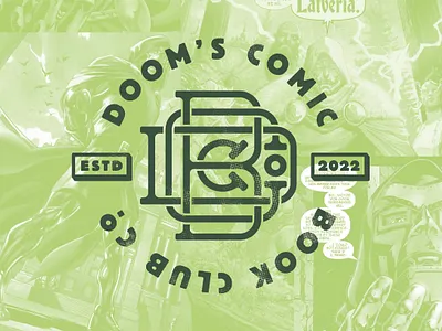 Comic Book Club Logo badge branding icon logo monogram