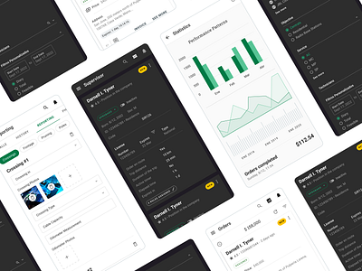Synapse PWA mobile screens app branding chart ui
