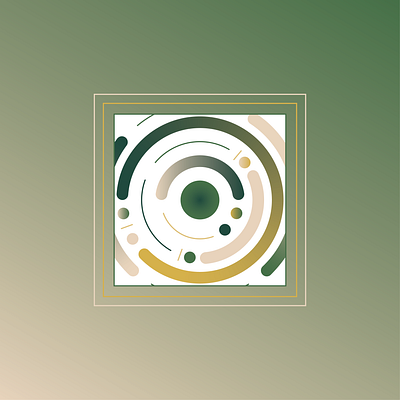 Maybe-Art-1-1 circle green illustration minimal modern modern art pattern print