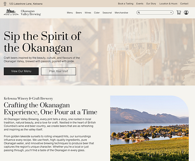 Brewery & Winery Web Design Homepage Design branding design graphic design ui web design website website design