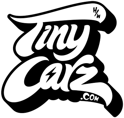 Logo - TinyCarz.com branding diecast hot wheels logo rad stickers toys typography