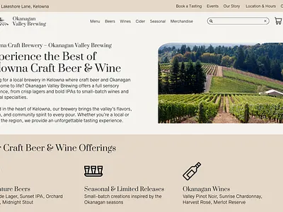 Brewery & Winery Web Design Contact Page branding design graphic design ui web design website website design