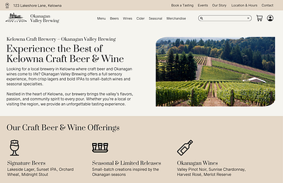 Brewery & Winery Web Design Contact Page branding design graphic design ui web design website website design