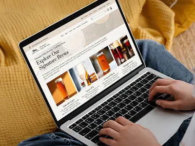 Brewery & Winery Web Design Menu Mockup branding design graphic design ui web design website website design