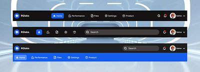 Top Navigation Menu @academy rq figma ui