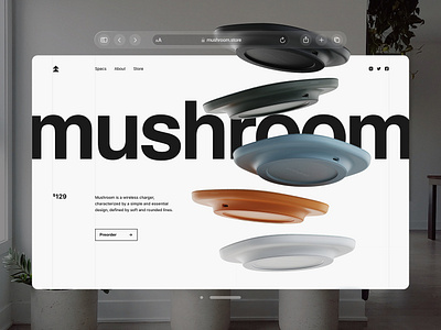 Apple Vision Pro Spatial E-Commerce Website Exploration concept design