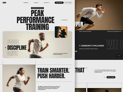Core9 branding concept discipline gym landing page sports training ui ux web design workout