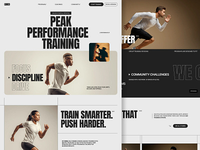 Core9 branding concept discipline gym landing page sports training ui ux web design workout